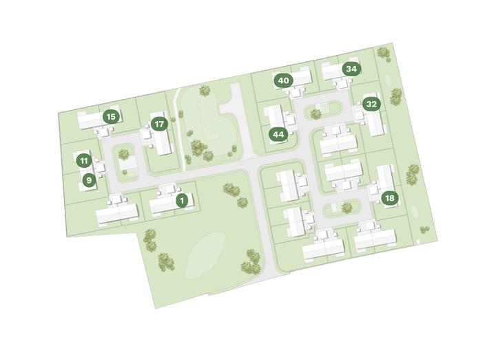 4-room semi-detached house of 106 m² - Teglparken, Løsning - 1