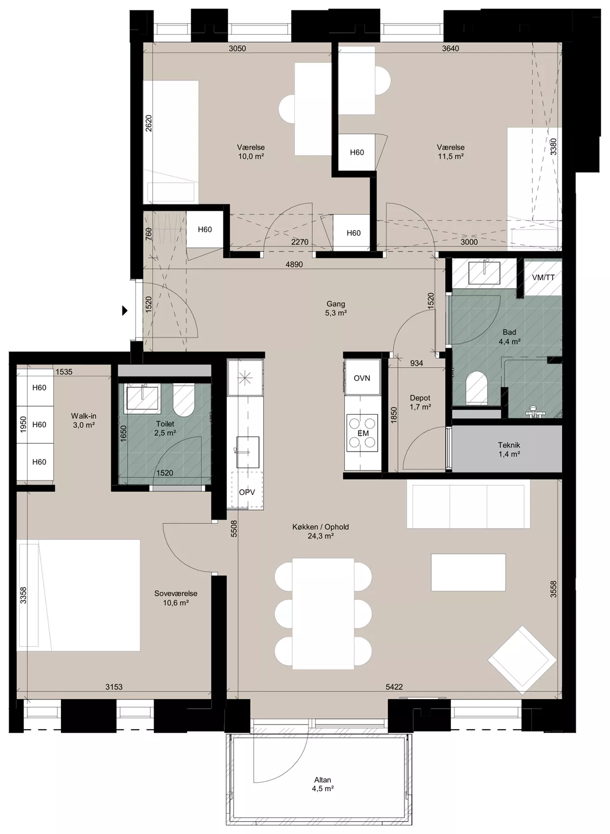 Visual presentation of the listing