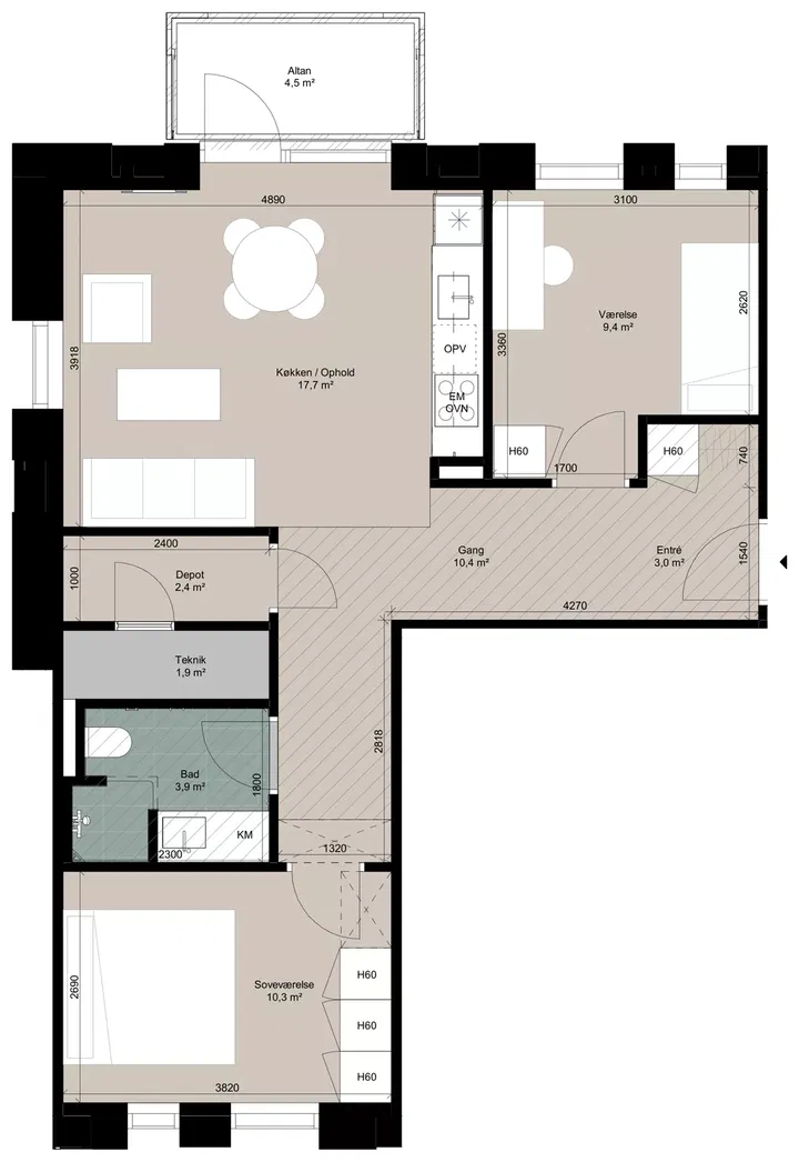 Edderdunsvej 6b 3.3 – 3-room apartment - Edderdunsvej, Ringsted - 3