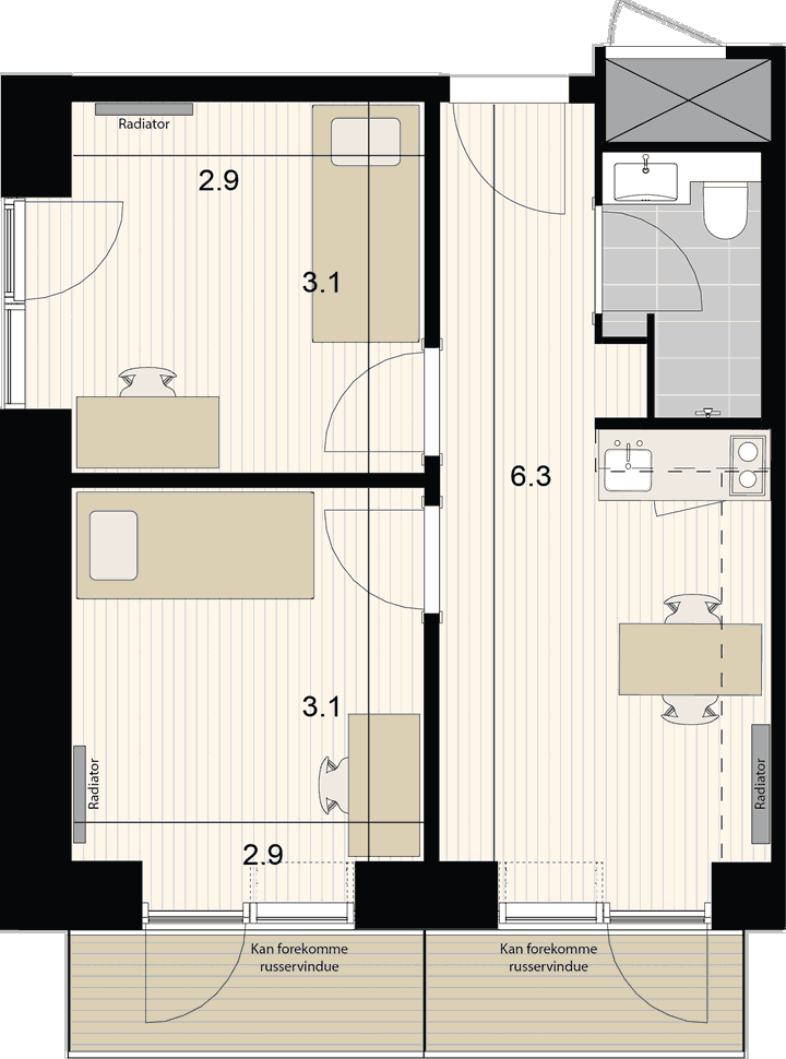 Lovely student housing apartments - Molestien, København SV - 2