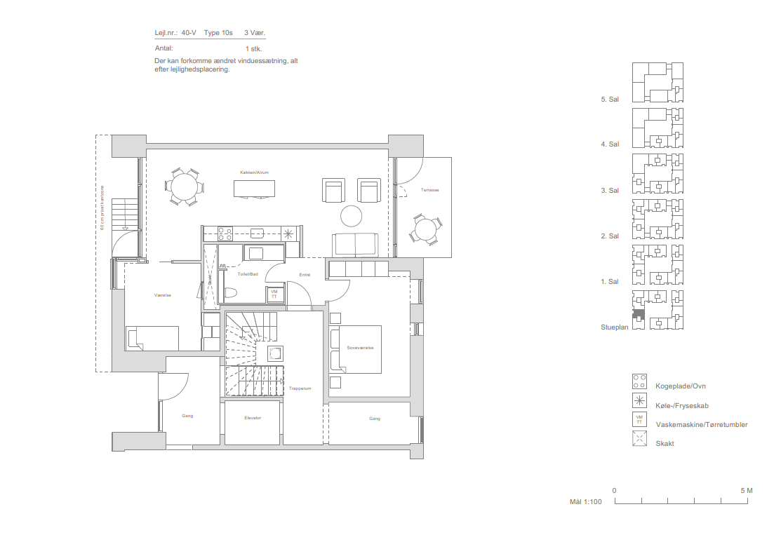 3-værelses lejlighed på 102 m² til leje i Nordhavn – Aberdeengade, stuen – billede 13