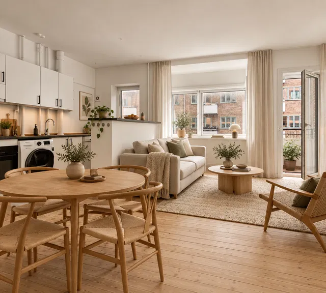 Lys 2-værelses lejlighed med altan på Østerbro