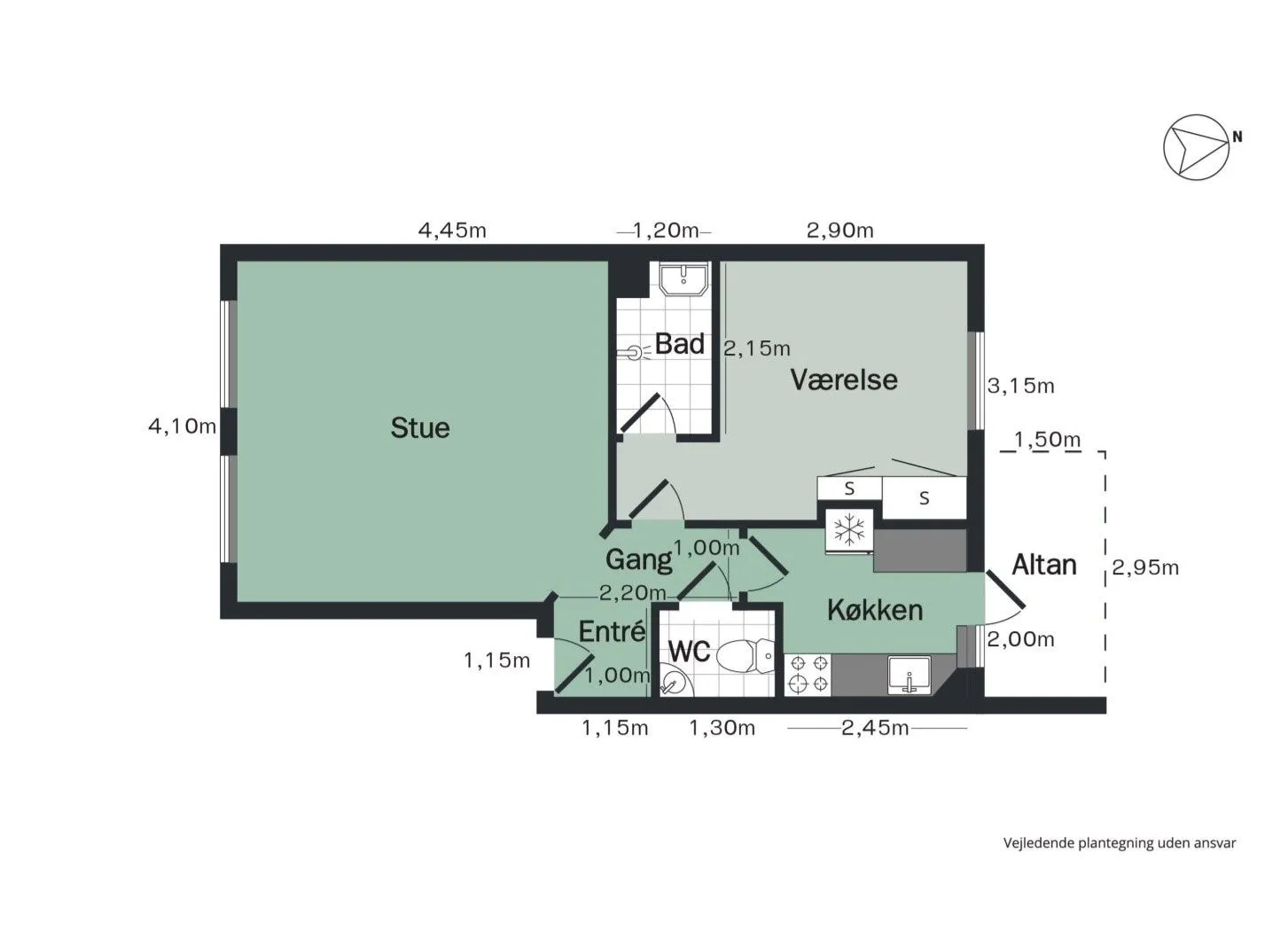 Bright 2-room apartment with balcony on Færøgade – photo 18