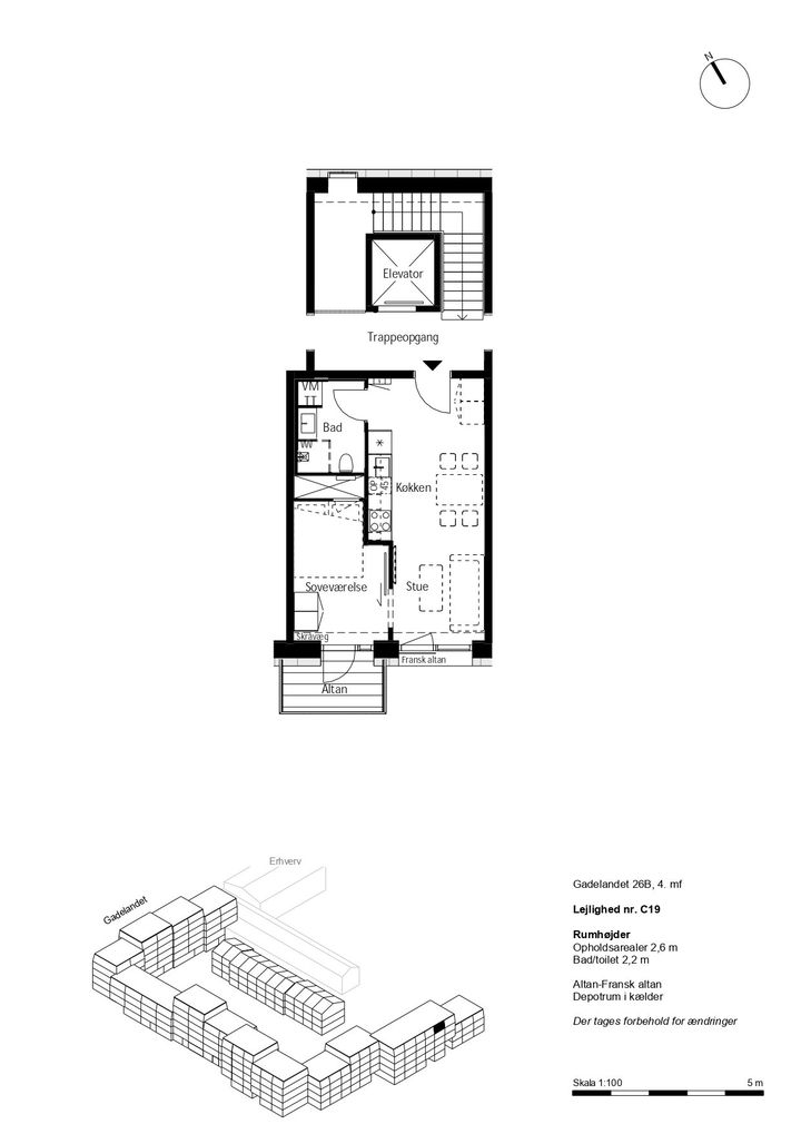 2-room apartment of 55 m² for rent in Brønshøj – Gadelandet, 4th floor – photo 1