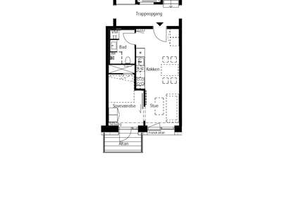 2-room apartment of 55 m² for rent in Brønshøj – Gadelandet, 4th floor – photo 1