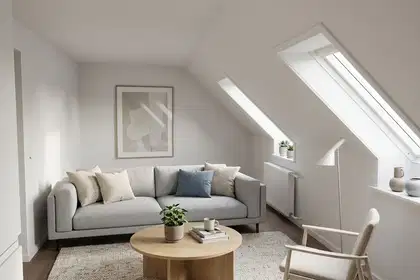 Bright 3-room apartment of 64 m² with skylights, new modern kitchen and parking – pets allowed by agreement – photo 2