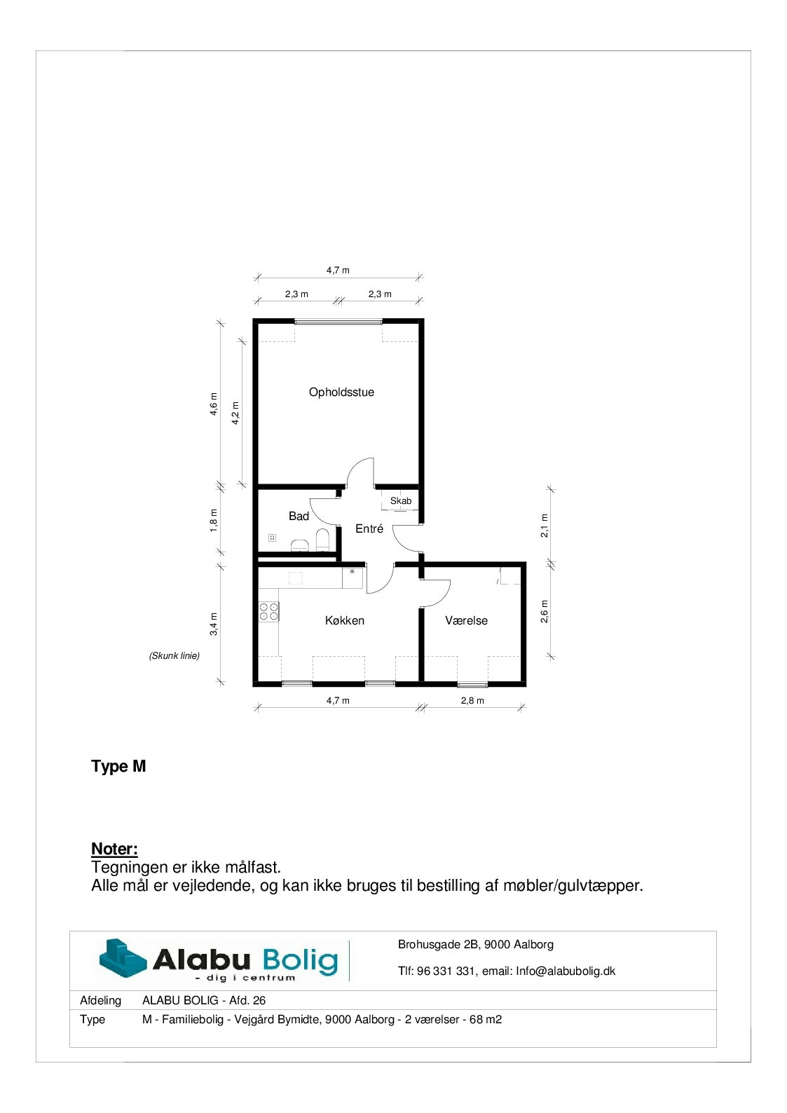 2-room apartment of 69 m² for rent in Aalborg – Vejgård Bymidte, 2nd floor – photo 11
