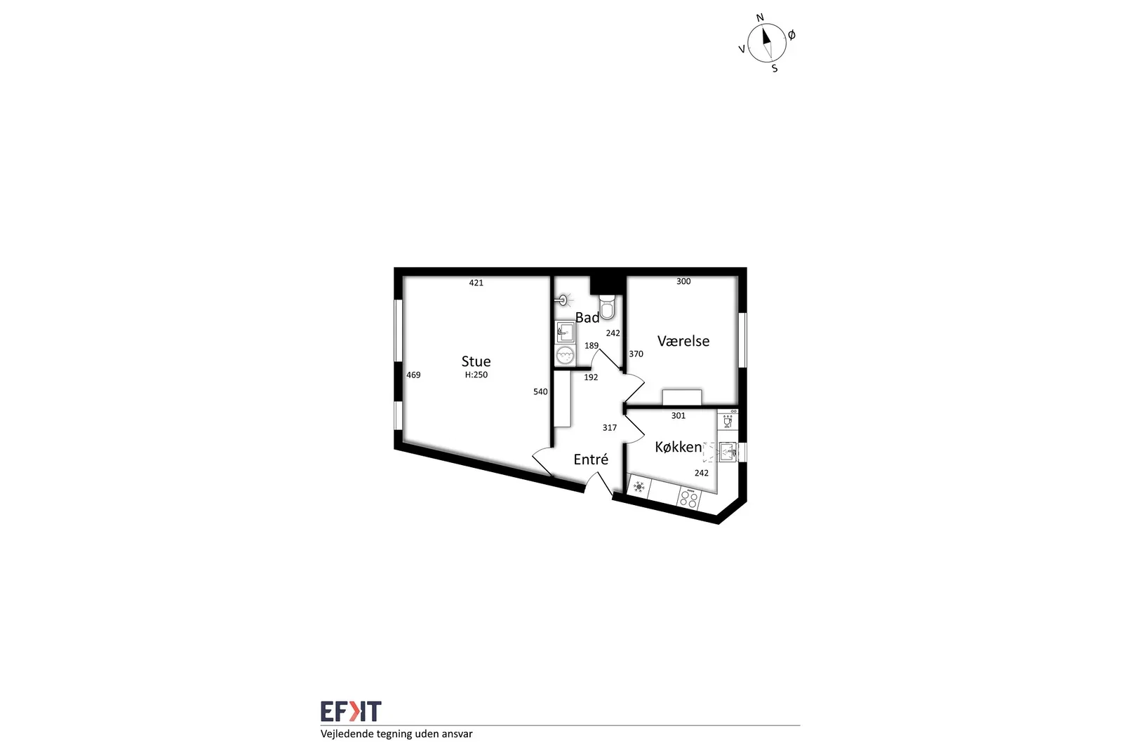 Brand-new renovated (2024) 2-room apartment of 70 m² in safe surroundings in the heart of Aalborg – photo 13