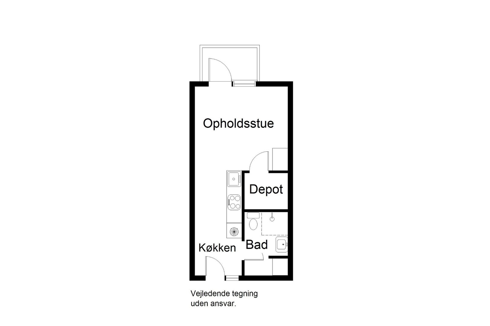 1-værelses lejlighed på 34 m² til leje i Åbyhøj – Søren Frichs Vej, 5. sal – billede 7