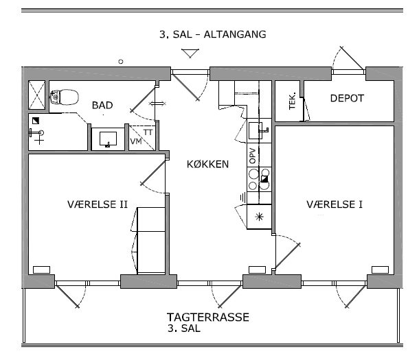 2-værelses lejlighed på 60 m² til leje i Aarhus N – Kalmargade, 3. sal – billede 8