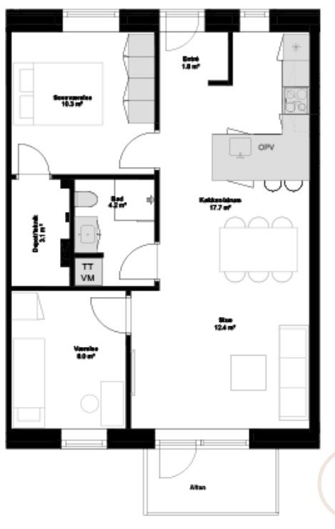 Modern 3-room apartment at Tranders Høje – photo 13