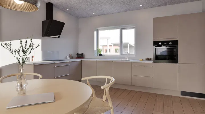 4 moderne rækkehuse i ét plan med 3 eller 4 værelser - 85 m² - Hedensted