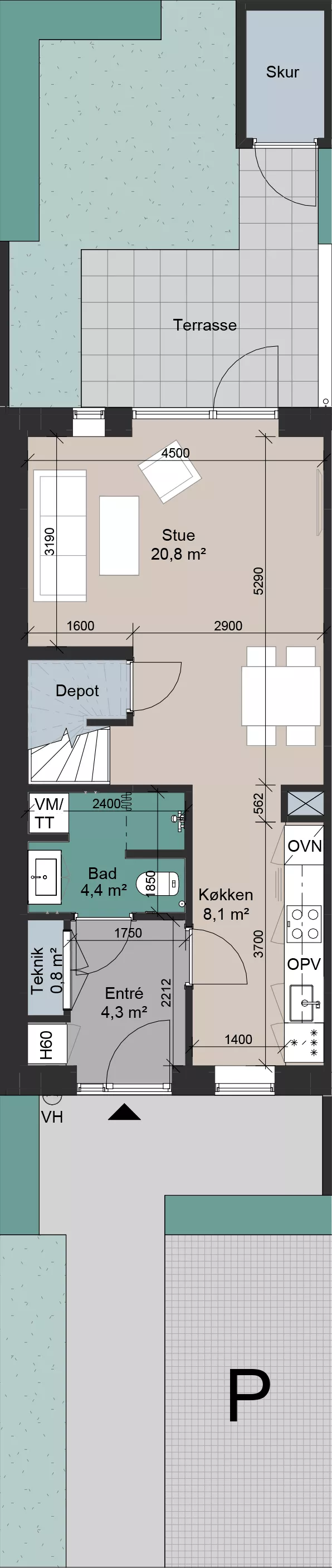 4-værelses rækkehus på 103 m² til leje i Trige – Byhøjbakken – billede 13
