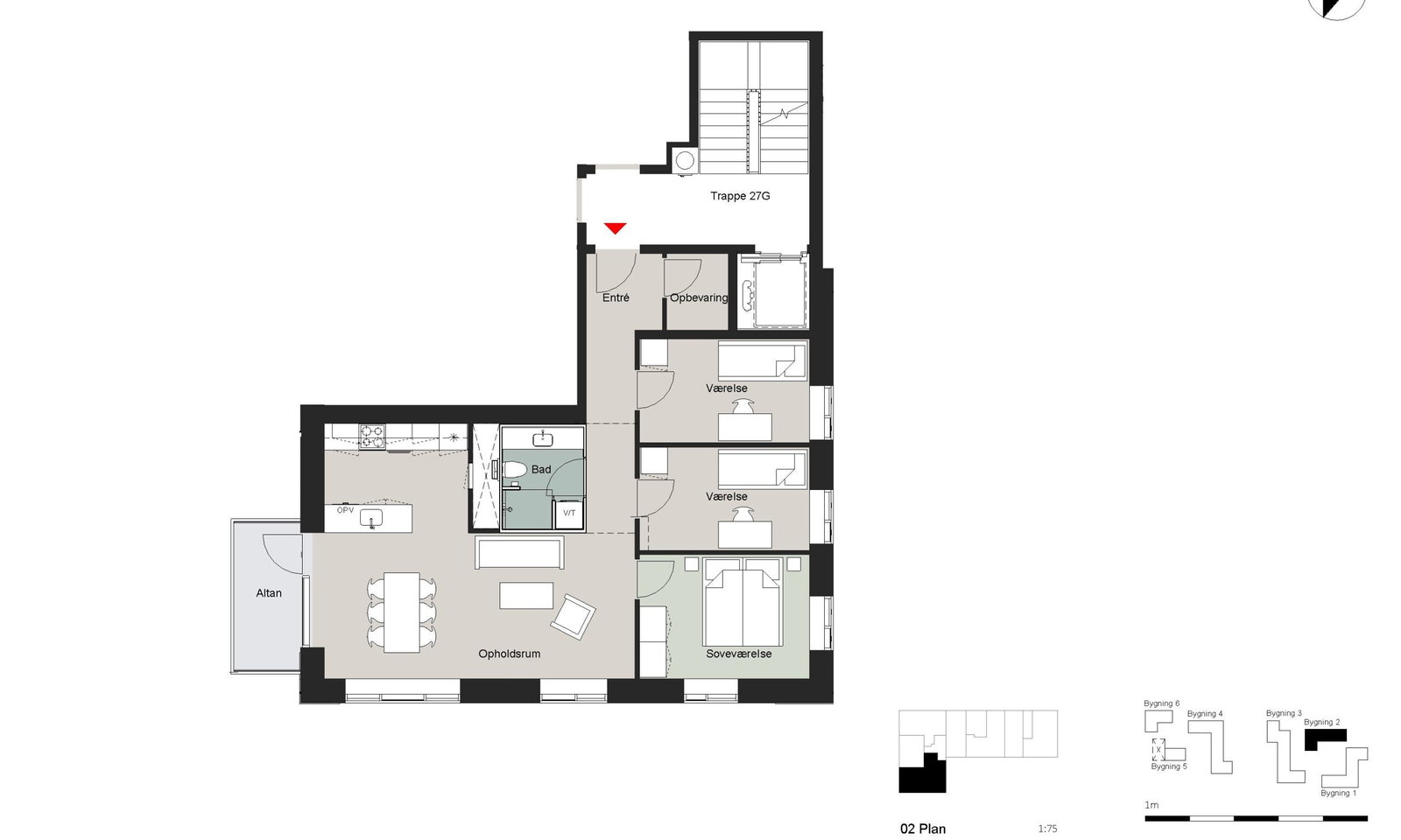 4-værelses lejlighed på 103 m² til leje i København S – Strandlodsvej, 2. sal – billede 3