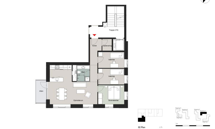 4-værelses lejlighed på 103 m² til leje i København S – Strandlodsvej, 2. sal – billede 3