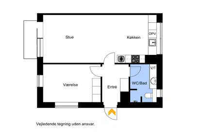 Lys 2-værelses stuelejlighed med privat terrasse – billede 18