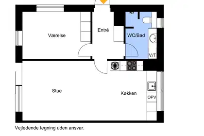 Lys 2-værelses stuelejlighed med privat terrasse – billede 19