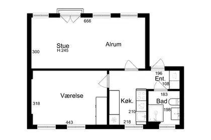 Central 2-room apartment with French balcony in Indre By – photo 18