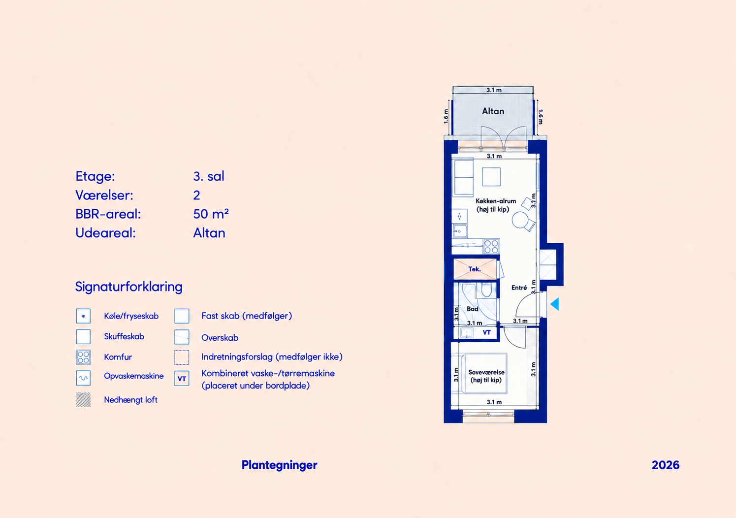 Newly built apartment with high ceilings and balcony in Copenhagen NV – photo 7